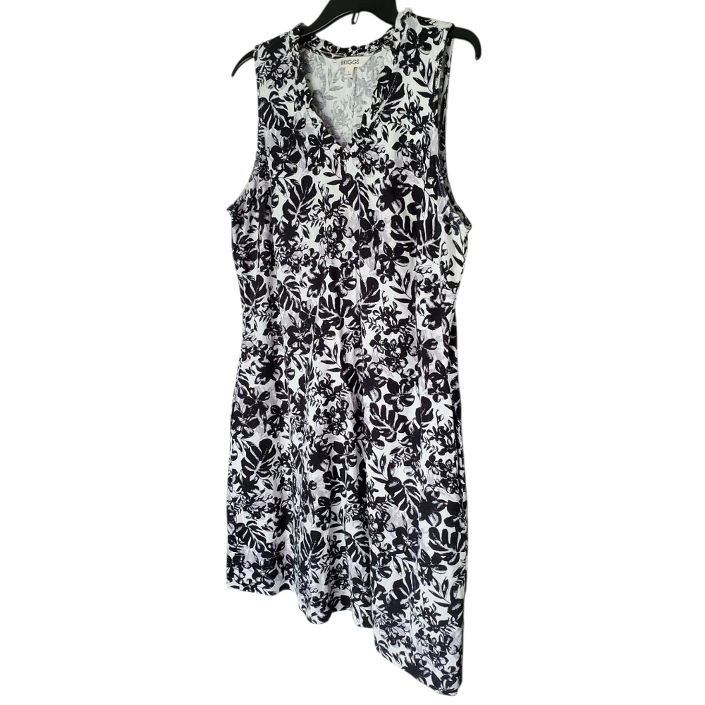 Briggs Ladies' Ruffle V-Neck Linen Blend Dress - Large - Picture 5 of 9